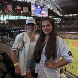 two women at a baseball game